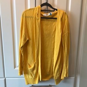 Sunflower yellow hooded cardigan M L XL 1X 2X